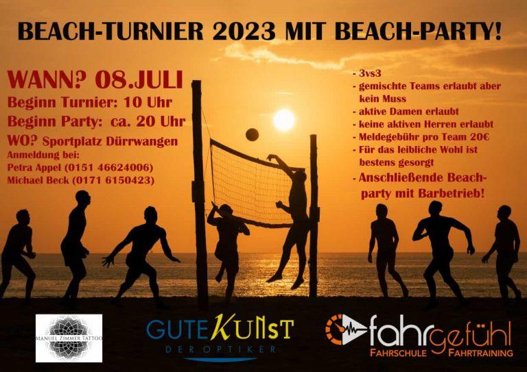 Read more about the article Volleyball – Hobby Beach-Turnier mit Beach-Party